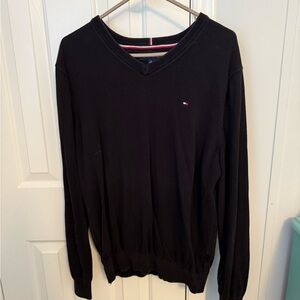 Tommy Hilfiger Men's V-Neck Black Sweater